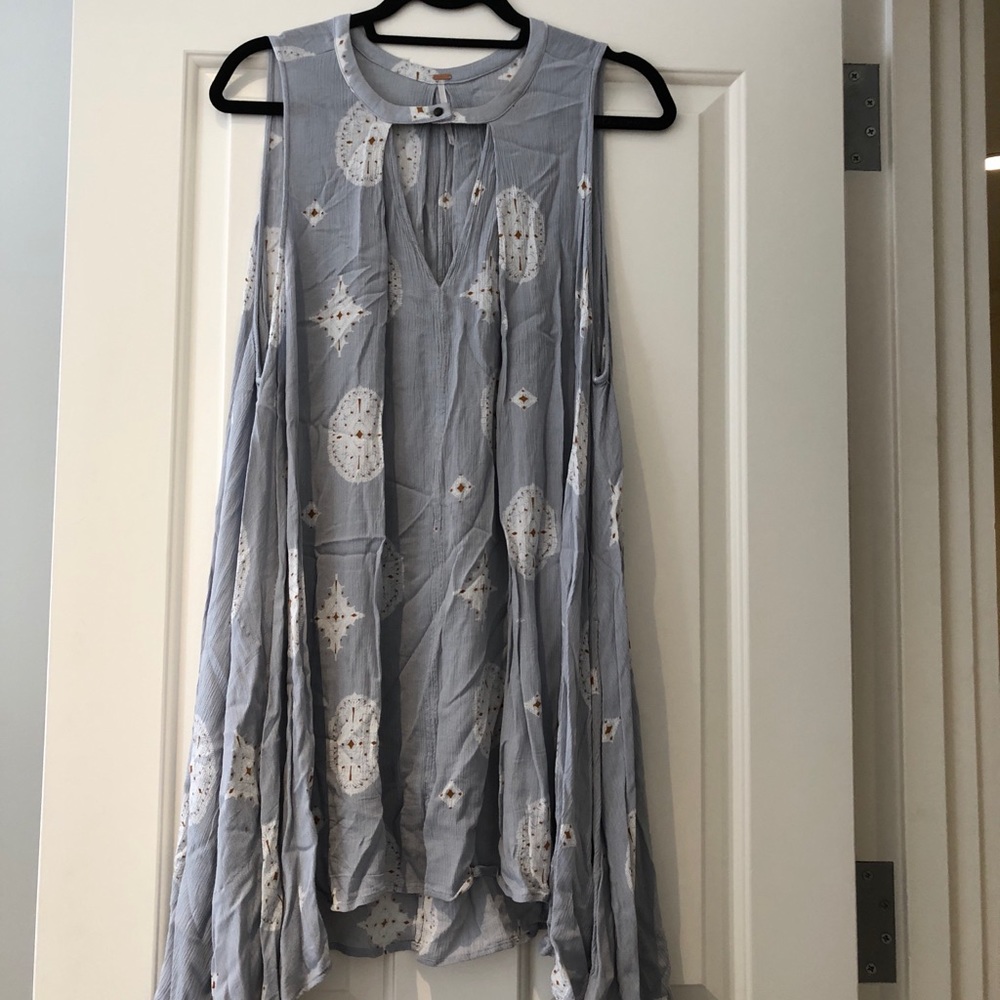 LIGHT BLUE FREE PEOPLE TUNIC WORN ONCE